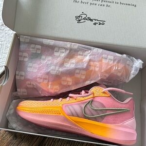 NIB Sabrina Ionescu basketball shoes. Pink & orange in color. Sz 7.5 womens